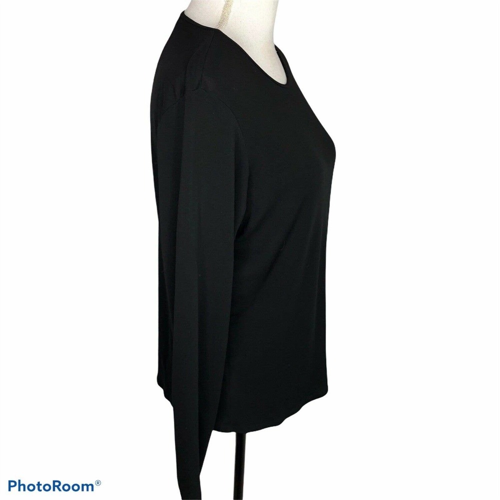 Eileen Fisher Medium Stretch Silk Jersey Top Shirt - Picture 5 of 10